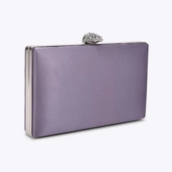 KURT GEIGER LONDON- Kensington Frame Clutch/Crossbody Satin Bag- NWT w/Dust Bag - Picture 12 of 13